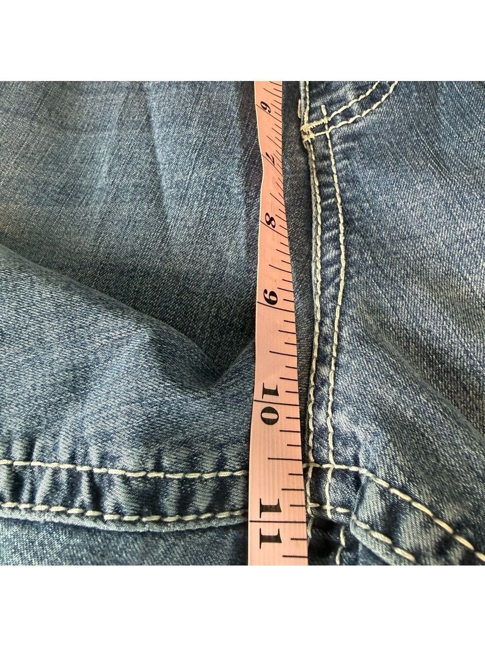 LOVE INDIGO Fleur De Lis Bling Bootcut Jeans Size 20 Y2K Embellished โจ - Picture 9 of 15